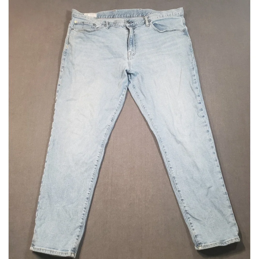 Gap Slim Fit Jeans Mens 40x30 Light Wash Stretch Denim Pants